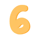 5789pastelorangenumbersix