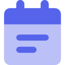 Blue rectangular shape with two small protrusions on the top edge.