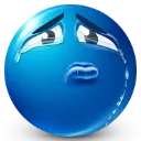 sadandsilentlycryingblueemojiblu