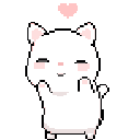 ArtistCafe_catdanceheart animated GIF emoji from Artist Cafe