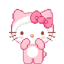 ArtistCafe_hellokittydanceheart animated Discord emote | Artist Cafe