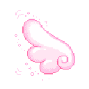 ArtistCafe_wingleftpink animated GIF emoji from Artist Cafe
