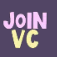 Text reading JOIN VC in pink and yellow letters on a purple background.