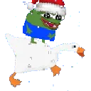 6833christmaspeperidingagoose