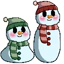 RedandGreenSnowmanDancingGIF500p