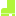 A stylized lime-green pixel block with a black cutout section.