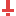 Inverted cross symbol rendered in glowing red pixel art on a black background.