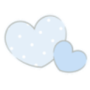 blue_heart custom emote from ۶ৎ　‿　cemetery　 ݁ 　˖