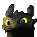 toothless_squint animated emote from The Dragon's Dungeon