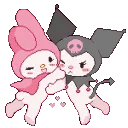 3zmelody_kuromi_hug
