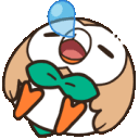 rowletsleep animated emote from PokéVault