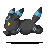 shinyumbreonrun animated emote from PokéVault
