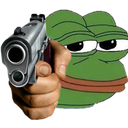 pepe_gun Discord sticker from RŌNIN-DAN