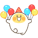 partyballoons animated GIF emoji | Maidens Madhouse