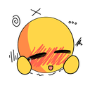Flustered Discord sticker | The GOON haunts me