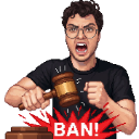 BAN Discord sticker | HenVerso Oficial 🦖