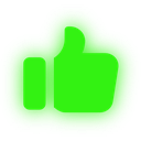 A bright neon green cloud shape with a pixelated border.