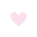 A small pixelated heart in light pink on a solid black background.