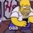 Homer Simpson looking exhausted and holding a dark drink in a low-resolution, grainy meme style.
