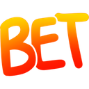 The word BET written in a bold yellow to red gradient font on a black background.