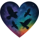 Rainbownightskywithdarkravens