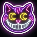 CheshireNyon custom emote | Glitching Neon Code Tier 7