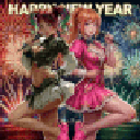 HappyNewYear animated GIF emoji - Glitching Neon Code Tier 7