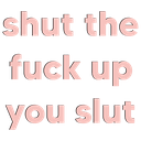 StfuYouSlut Discord sticker | 𝑪𝒓𝒚𝒔𝒕𝒂𝒍 𝑴𝒊𝒏𝒆 18+