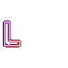 Letters L, G, LFG, and LFG displayed in a glowing neon gradient font.