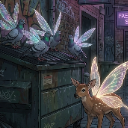 BackstreetFaeries Discord sticker from Glitching Neon Code Tier 7