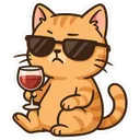 catdrinkingwine
