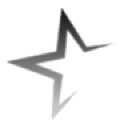 A four-pointed star with metallic gray shading and sharp edges.