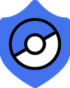 Shield emblem with a blue and white circular icon inside.