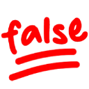 false