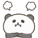 Panda with crossed arms and steam coming out of its head looking very annoyed.