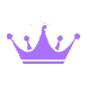Three purple crowns arranged in a row, each featuring a small sparkling star icon.
