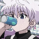 killua_drinking Discord Emoji from ɟallen ɐngels