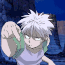 8611killuayelling animated Discord emote - ɟallen ɐngels