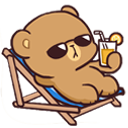 relaxing_bear Discord sticker - ۶ৎ　‿　cemetery　 ݁ 　˖