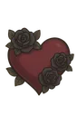 Redblackroseheart