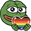 Pepe_PrideHeart Discord sticker | ✰Queer Hangout ✰