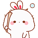 bunny_thinking animated Discord emote from Starpatch