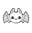 white_bat Discord sticker - ۶ৎ　‿　cemetery　 ݁ 　˖