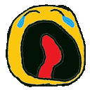 Yellow face emoji showing a progression from two wailing, crying expressions to two sad, puppy-eyed expressions.
