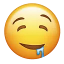 Drool_emoji custom emote from SocialBar | Make Friends • Active • VC Calls • Gaming • Emotes • Anime • Roblox • Chill • Fun