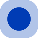 Dark blue circle shape centered on a square background.