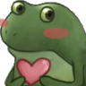 FrogHeart Discord sticker from Auryne