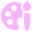 A pixelated pink artist palette with a paintbrush icon.