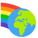 LGBTpride_Rainbow_Earth custom emote | The Safe Space Lodge