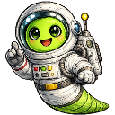 Astronaut Discord sticker from WORM
